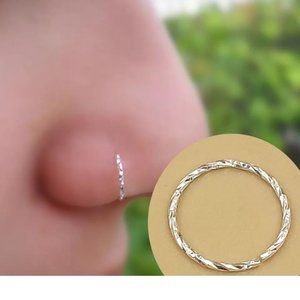 Nose Ring Loop Sterling Silver